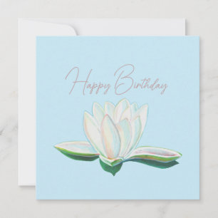 Carte Fleur de lotus blanc lumineuse