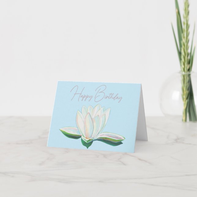 Carte Fleur de Lotus Blanc Lumineuse (Devant)