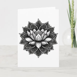 Carte Fleur de lotus de méditation de yoga sur Mandala L