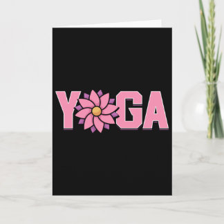 Carte Fleur de Lotus de Yoga Minimaliste Simple