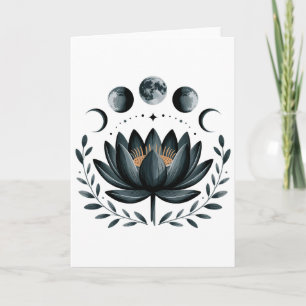 Carte Fleur de Lotus Phases Lunaires Zen Amoureux de Yog