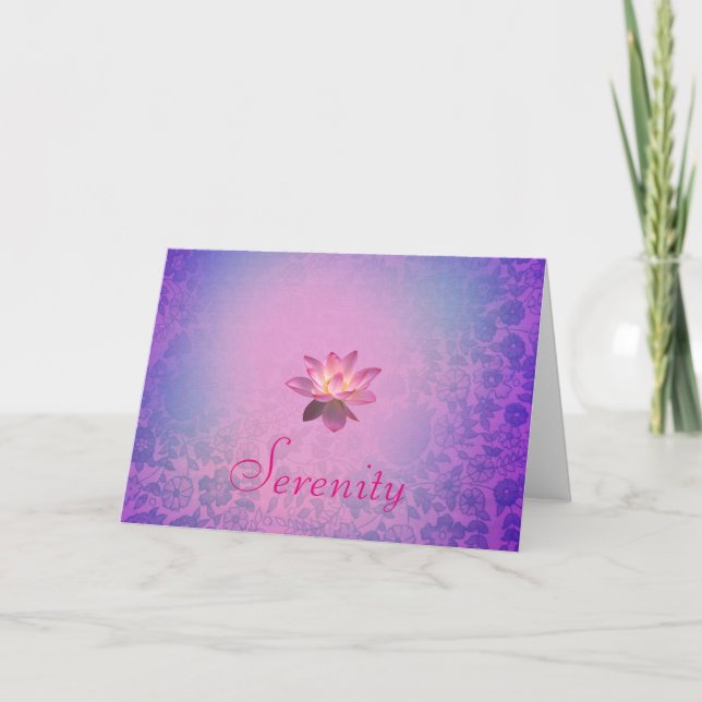 Carte Fleur de Lotus Rose Serenity (Devant)