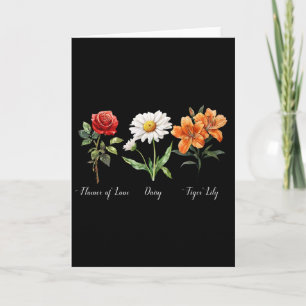 Carte Fleur de love délicaate anti-Trump à motif floral