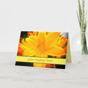Carte Fleur de Lys de Jour de Message Personnalisé de Jo