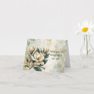 Carte Fleur de magnolia blanc Merci d'être là
