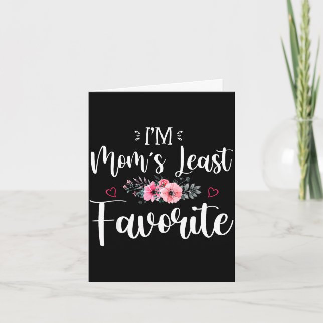 Carte Fleur de maman du fils fille le moins préféré de m (Devant)