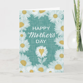 Carte Fleur de marguerite Joyeuse fête des mères