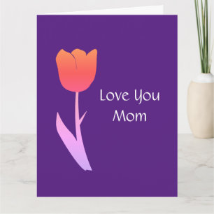 Carte Fleur de Mère 2022 Texte personnalisé Mignon Viole