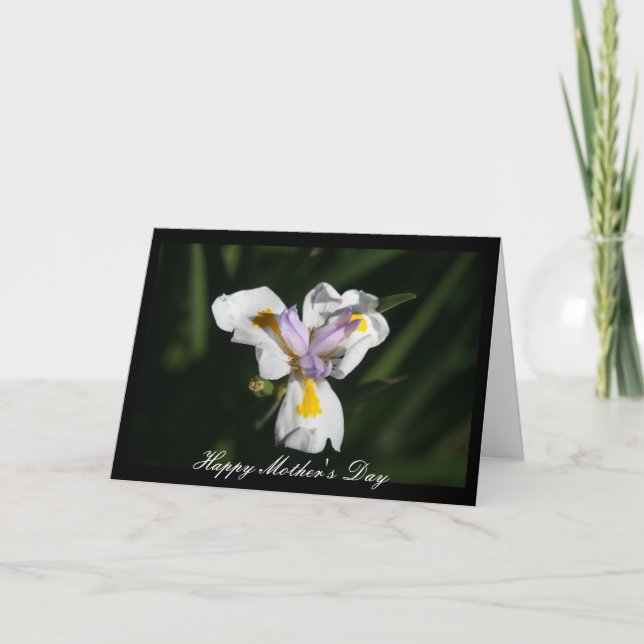 Carte fleur de mère délicate (Devant)