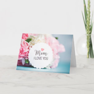 Carte Fleur de Mère Rose Bonne Fleurs de Fête des Mères