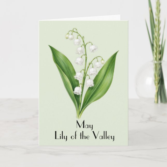 Carte Fleur de Muguet de Mai Message (Devant)