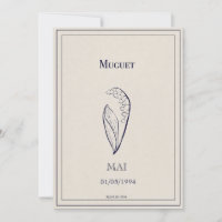 Carte fleur de naissance du mois de mai muguet