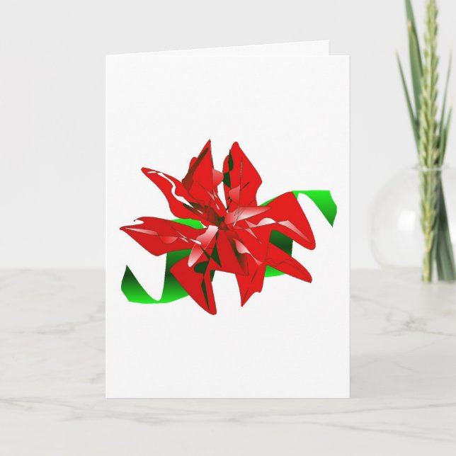 Carte Fleur de Noël personnalisable (Devant)