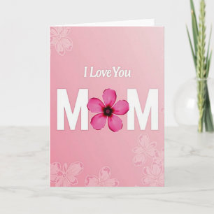 Carte Fleur de Pouvoir 'Je t'aime maman'