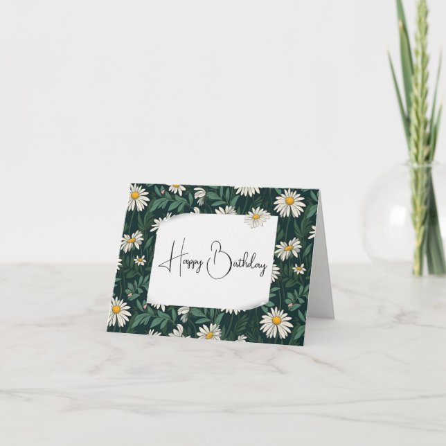 Carte Fleur de Prairie Anniversaire (Devant)