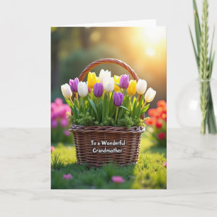 Carte Fleur de Printemps pour Grand-mère