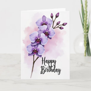 Carte Fleur de Prunier Rayée