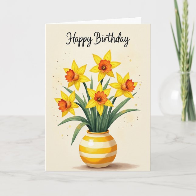 Carte Fleur de Trompette Joyeuse (Devant)