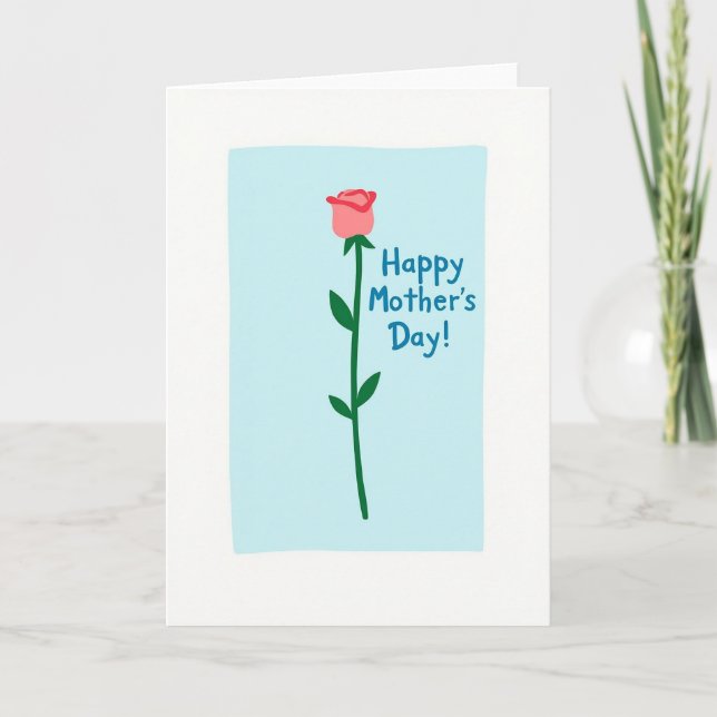 Carte Fleur Dessinée à la Main (Devant)