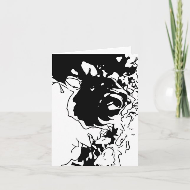 Carte Fleur Doodle (Devant)