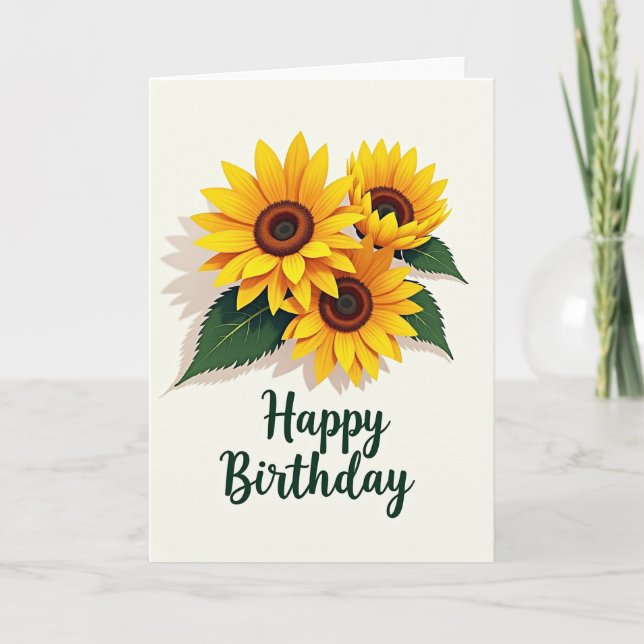 Carte Fleur d'Or Ensoleillée (Devant)