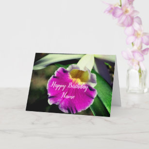 Carte Fleur d'orchidées délicieuse Anniversaire personna