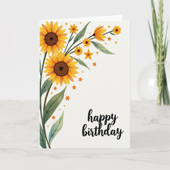 Carte Fleur Dorée Radiante (Devant)