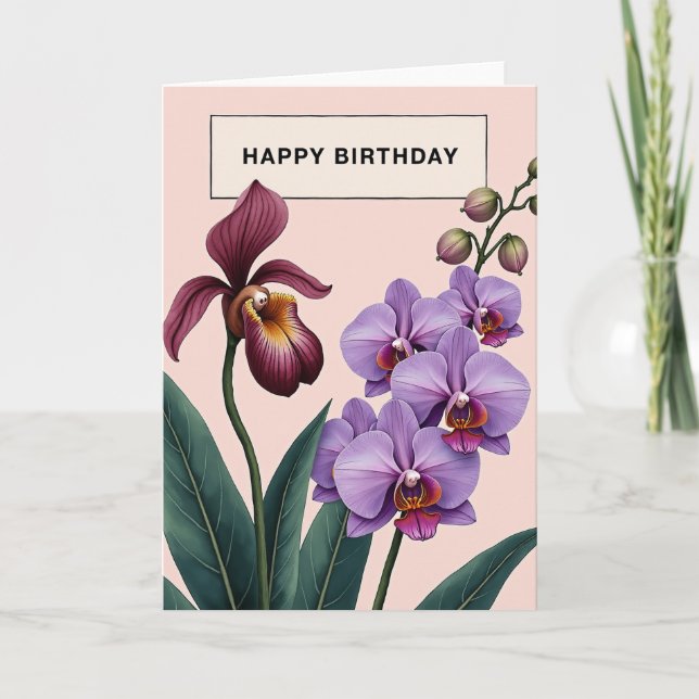 Carte Fleur Exotique Joyeuse (Devant)