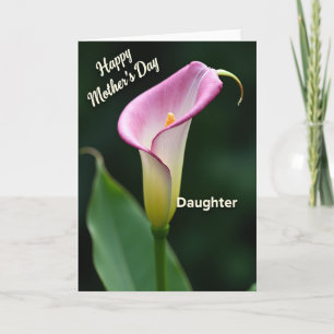 Carte Fleur Fille Chevron