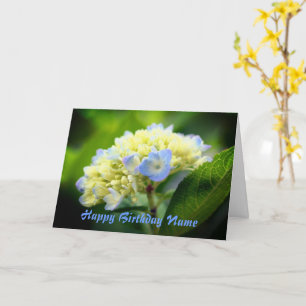 Carte Fleur Hydrangea douce Anniversaire personnalisé