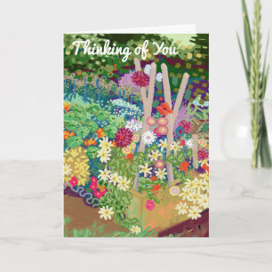 Carte Fleur Jardin Pensées pour toi