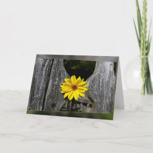 Carte Fleur jaune accueillante