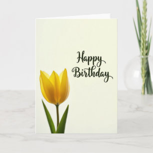 Carte Fleur Jaune Douce