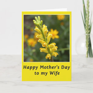 Carte Fleur Jaune Maman Douce