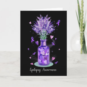 Carte Fleur mignonne pourpre Sensibilisation à l'épileps