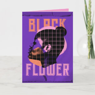 Carte Fleur noire Anniversaire Afro-Américain/Africain