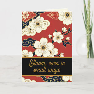 Carte Fleur Nouveau Encouragement Floral Élégant