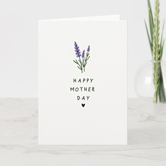 Carte Fleur Pâle Pourpre (Devant)