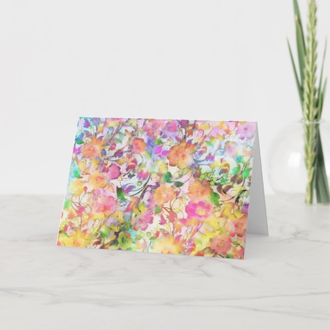 Carte Fleur pastel (Devant)