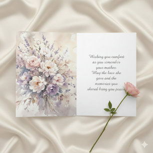Carte Fleur personnalisée aquarelle Sympathie Mère