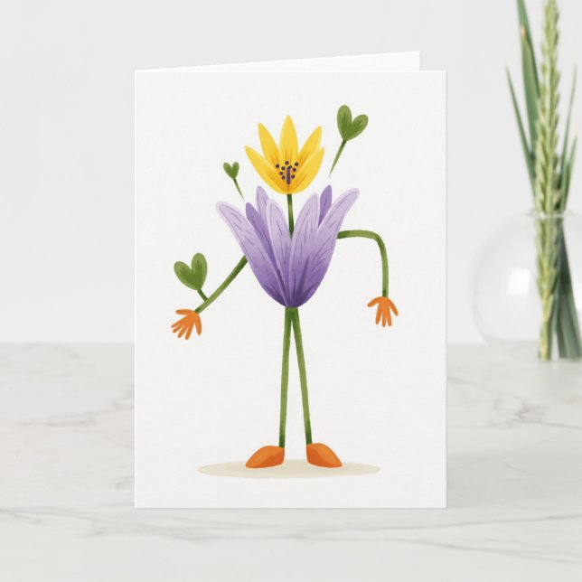 Carte Fleur Pétales de Lavande (Devant)