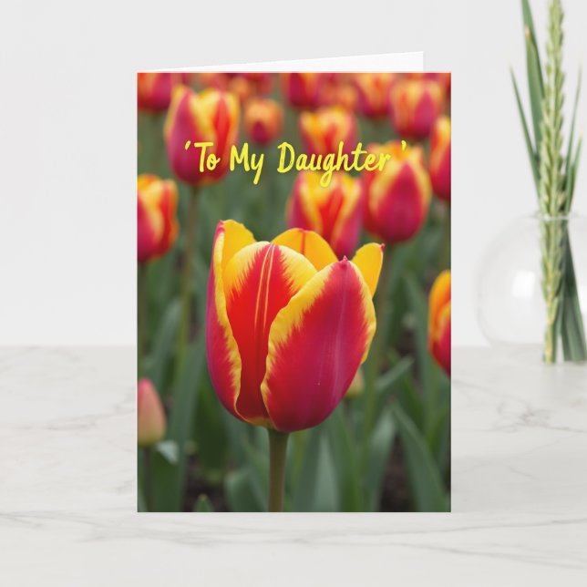 Carte Fleur Pour Ma Fille (Devant)