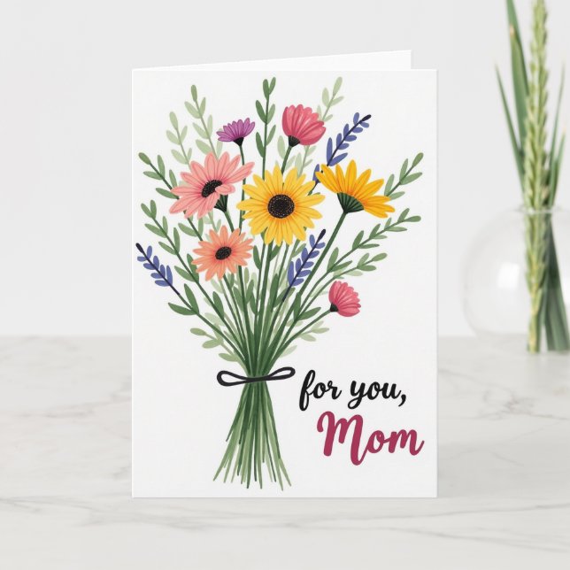 Carte Fleur pour Maman (Devant)