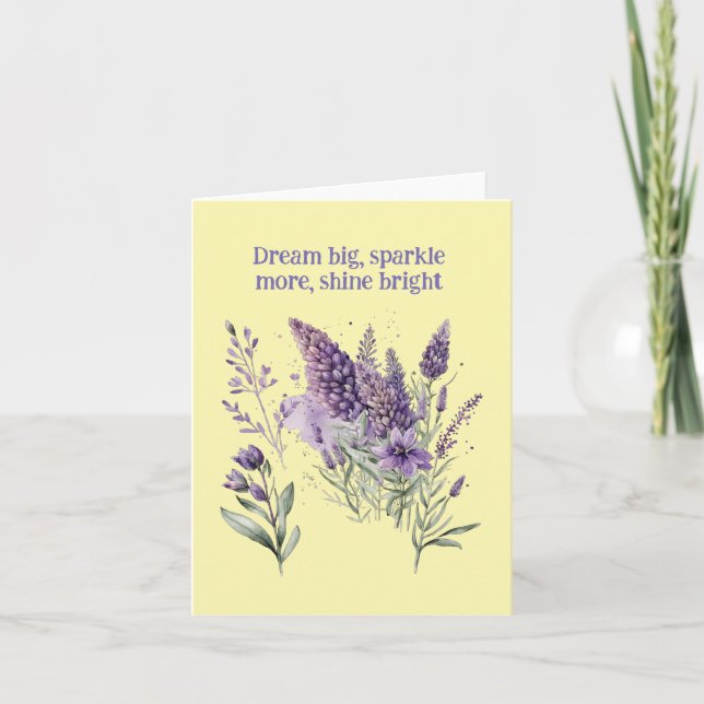 Carte Fleur pourpre en fleurs : Printemps floral captiva (Devant)
