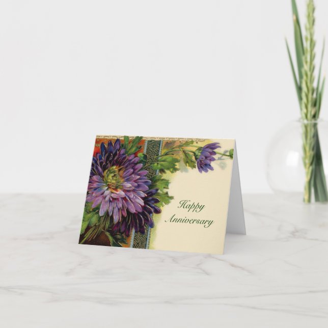 Carte Fleur Purple Personnalisable - Ajouter Votre (Devant)