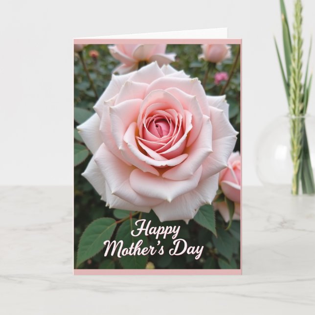 Carte Fleur Rose Corail (Devant)