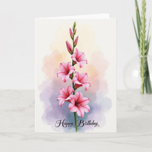 Carte Fleur Rose Joyeuse