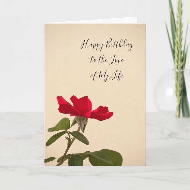 Carte Fleur rose/rouge/amour/anniversaire (Devant)
