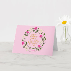 Carte Fleur rose violet William Shakespeare Ne doute jam