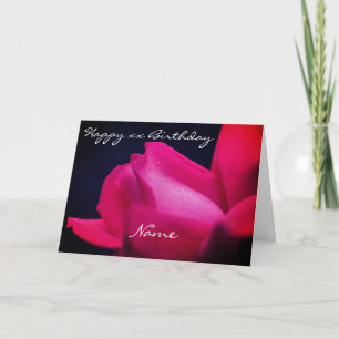 Carte Fleur Rosebud Anniversaire Personnalisé
